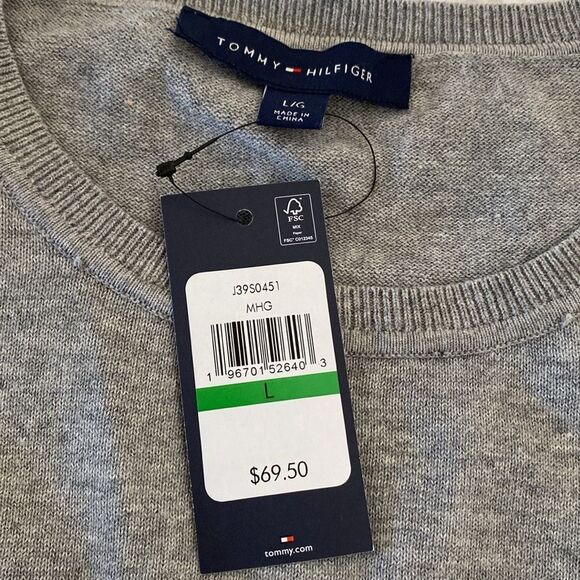 NWT Tommy Hilfiger Crew Neck TH Monogram Sweater - Picture 5 of 6